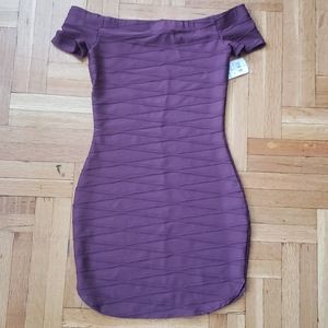 Off the shoulder mini dress